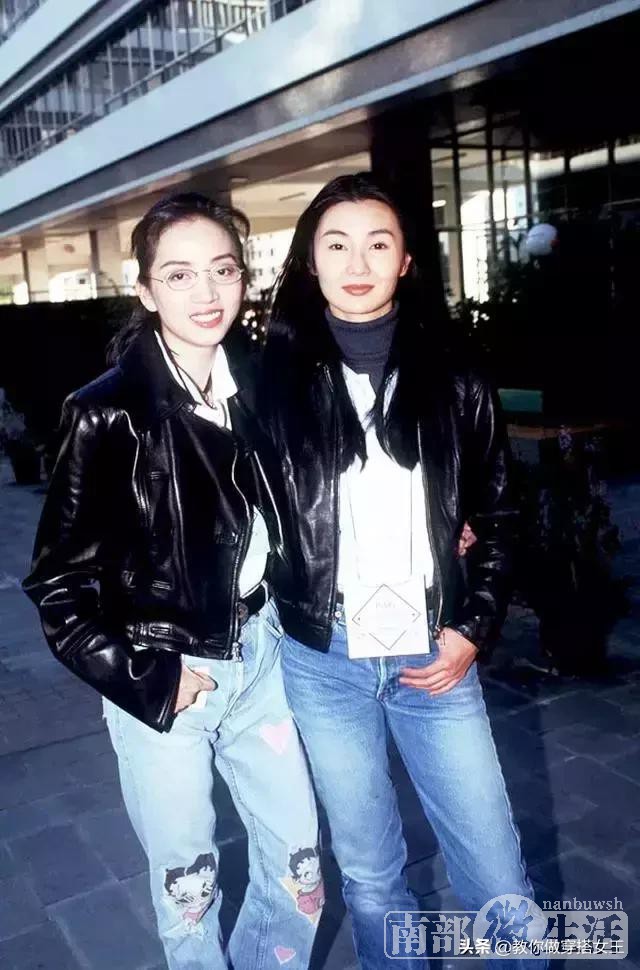 看看朱茵张曼玉25年前的穿搭，甩现在很多女星一条街！